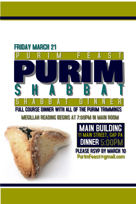 purim flyer template