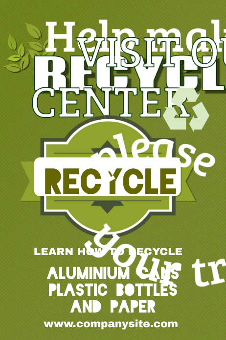 Recycling Poster Template PosterMyWall