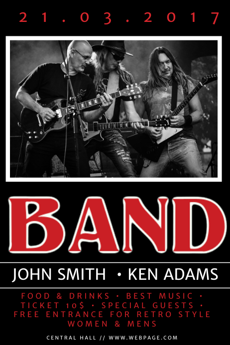 band flyer template rock band flyer template postermywall band flyer template rock band flyer template postermywall