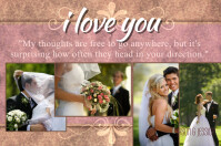 Valentines photo collage template