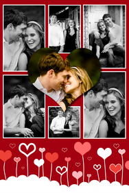 Valentines photo collage template