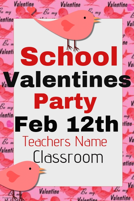 School Valentines Party Template | PosterMyWall