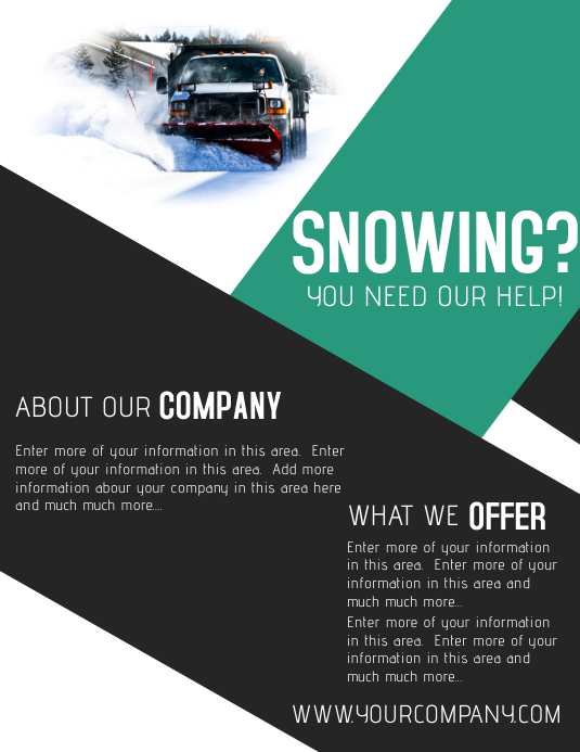 SNOW REMOVAL template PosterMyWall