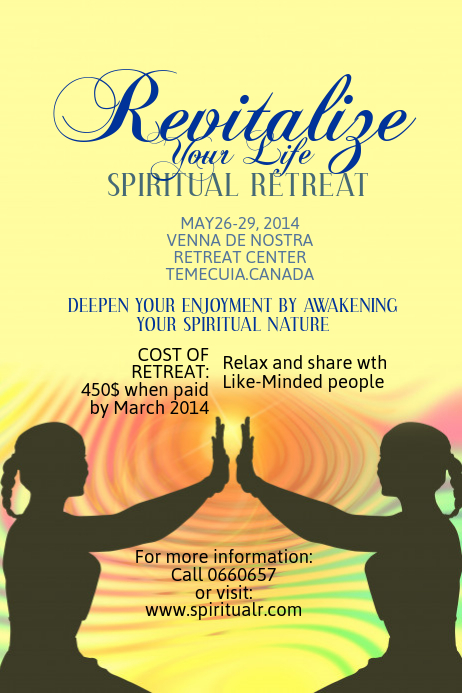 Spiritual Retreat Poster Template PosterMyWall Spiritual Retreat Poster Template PosterMyWall