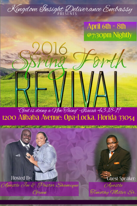 revival flyers templates