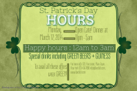 st patricks day bar poster template