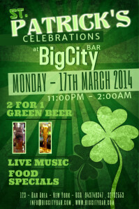 st patricks day event flyer template