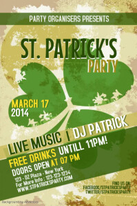 st patricks day party flyer template