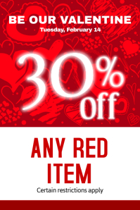 Valentines sale flyer template