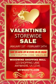 valentines retail poster template