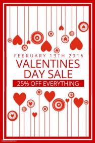 valentines retail poster template