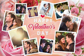 valentines photo collage template