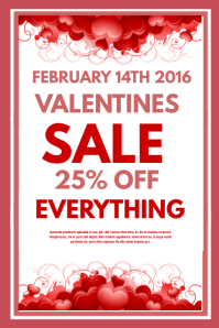 valentines retail poster template