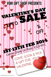 valentines sale flyer template