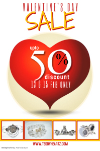 Valentines sale flyer template