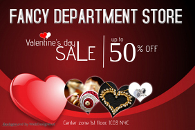 valentines sale flyer template