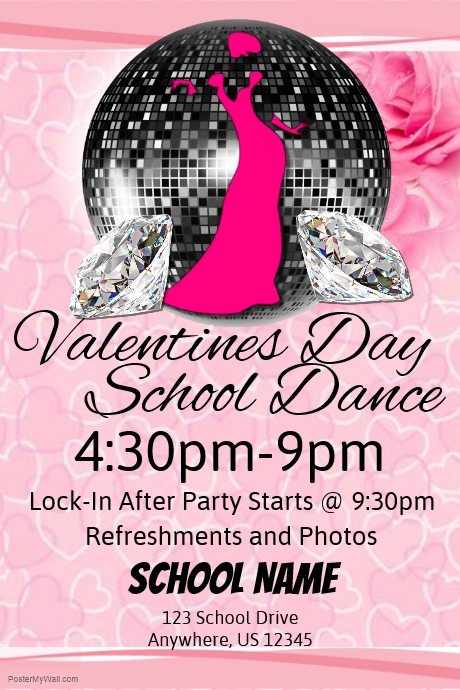 Box pig valentine valentines boxes choose board cool Valentines School Dance template | PosterMyWall