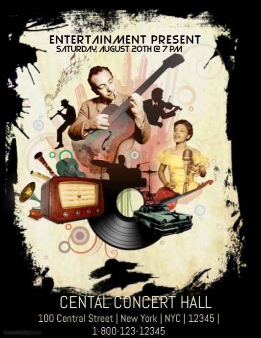 Vintage Concert Template PosterMyWall