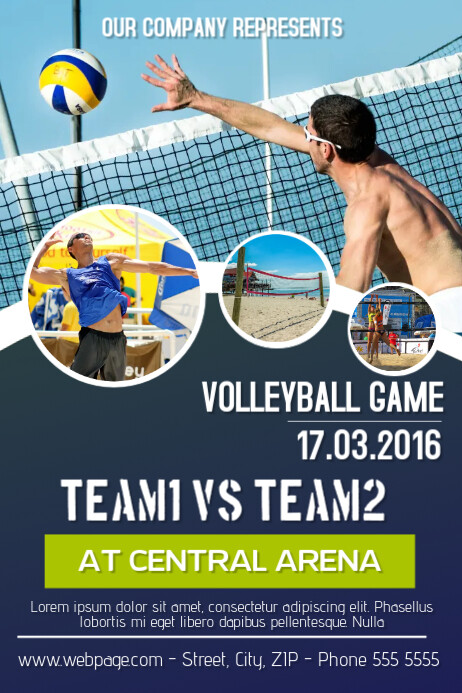 Volleyball Game Flyer Template PosterMyWall