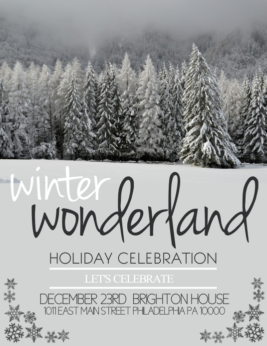 Winter Wonderland template PosterMyWall
