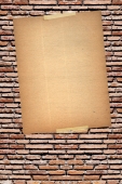 flyer on brick wall background